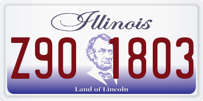 IL license plate Z901803