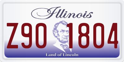 IL license plate Z901804