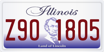 IL license plate Z901805