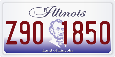IL license plate Z901850
