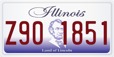IL license plate Z901851