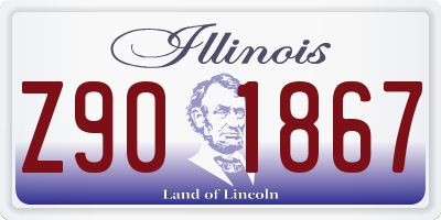 IL license plate Z901867