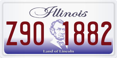 IL license plate Z901882