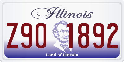 IL license plate Z901892