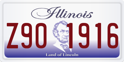 IL license plate Z901916