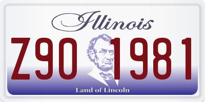 IL license plate Z901981