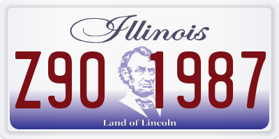 IL license plate Z901987