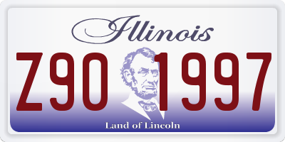 IL license plate Z901997