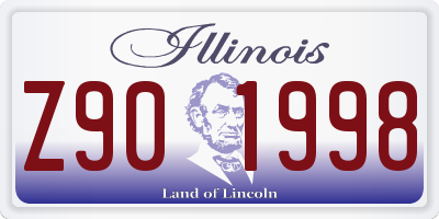 IL license plate Z901998