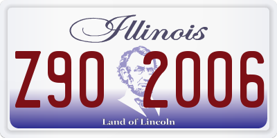 IL license plate Z902006