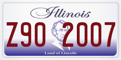 IL license plate Z902007