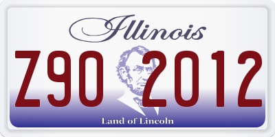 IL license plate Z902012