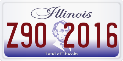 IL license plate Z902016