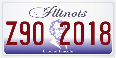 IL license plate Z902018