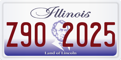 IL license plate Z902025