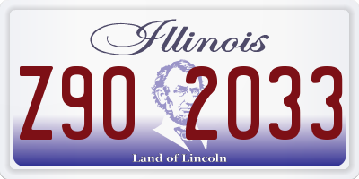 IL license plate Z902033