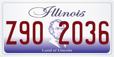 IL license plate Z902036