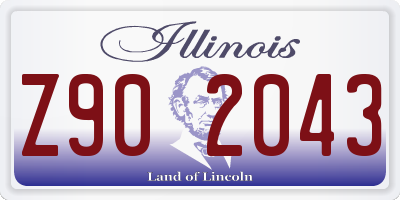 IL license plate Z902043