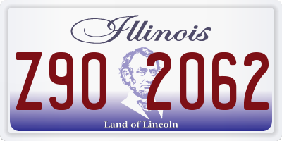 IL license plate Z902062