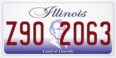 IL license plate Z902063
