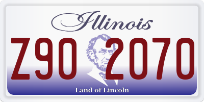 IL license plate Z902070