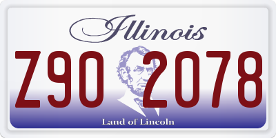 IL license plate Z902078