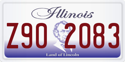 IL license plate Z902083