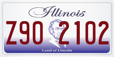 IL license plate Z902102