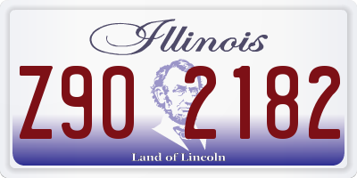 IL license plate Z902182