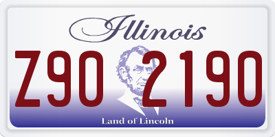 IL license plate Z902190