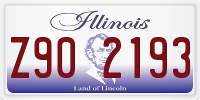 IL license plate Z902193
