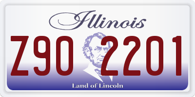 IL license plate Z902201