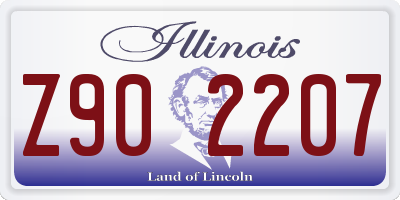 IL license plate Z902207
