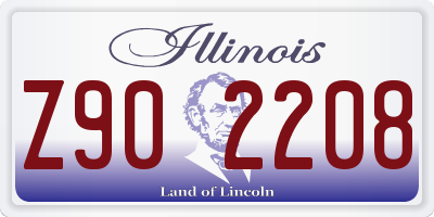 IL license plate Z902208