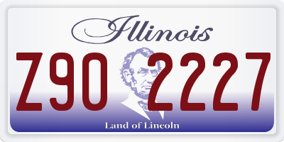 IL license plate Z902227