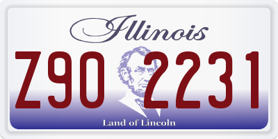 IL license plate Z902231