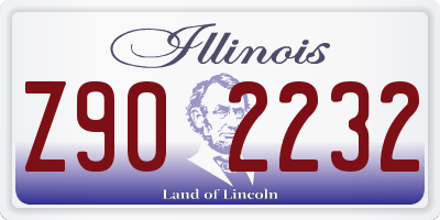 IL license plate Z902232
