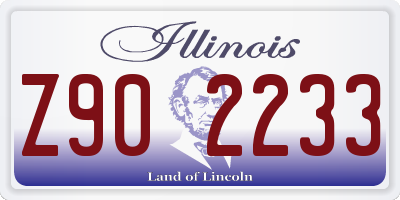 IL license plate Z902233