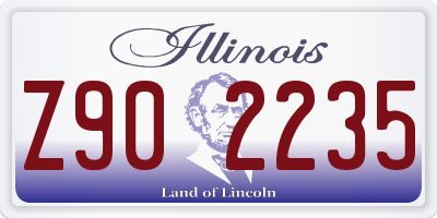 IL license plate Z902235
