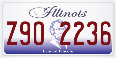 IL license plate Z902236