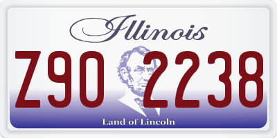 IL license plate Z902238