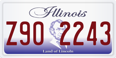 IL license plate Z902243