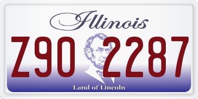 IL license plate Z902287