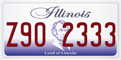 IL license plate Z902333