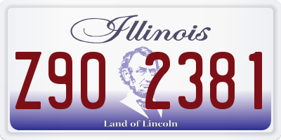 IL license plate Z902381