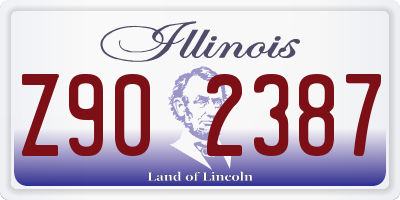 IL license plate Z902387