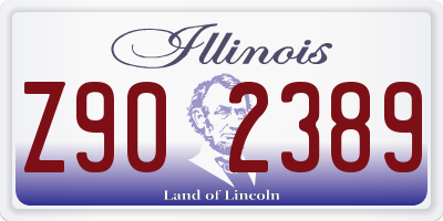 IL license plate Z902389
