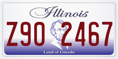 IL license plate Z902467