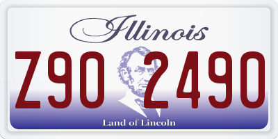 IL license plate Z902490