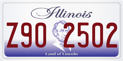 IL license plate Z902502